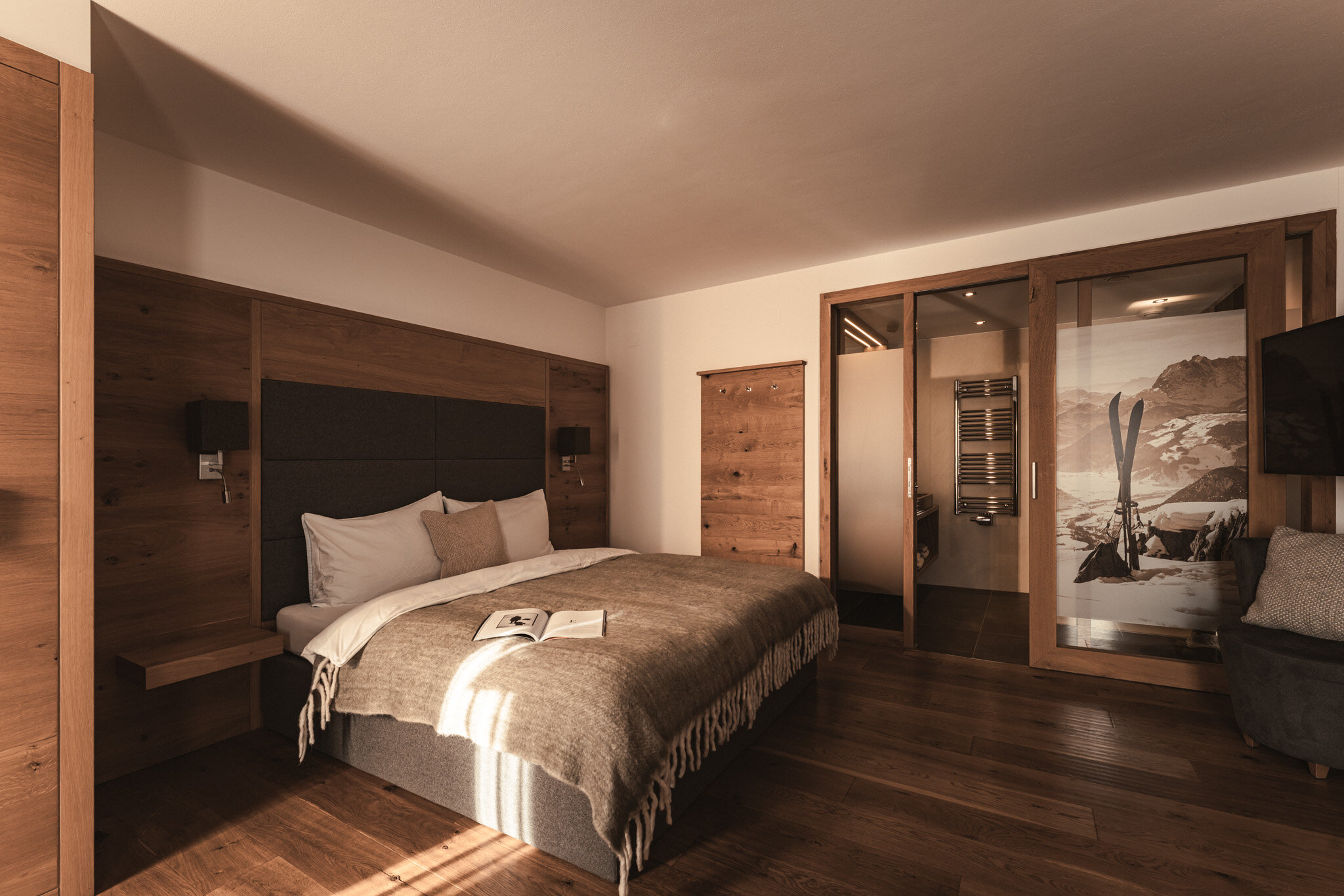 Schlafzimmer im Appartement im Sunnsait | © Karin Pasterer